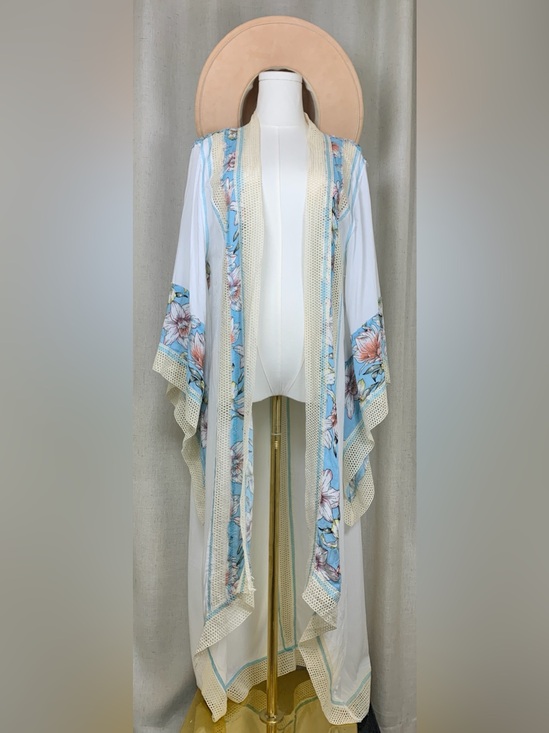 POL Other - POL Floral Boho Kimono Duster Waterfall Bell Sleeve Open Front S